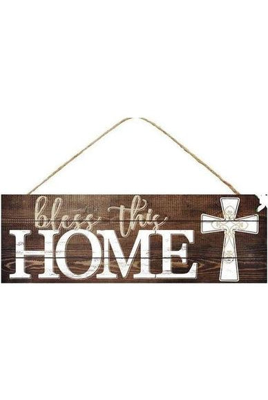 15" Wooden Sign: Brown Bless This Home - Michelle's aDOORable Creations - Wooden/Metal Signs