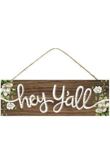 Shop For 15" Wooden Sign: Hey Y'all Magnolias at Michelle's aDOORable Creations