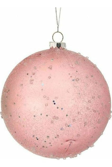 Shop For 150MM Ice Sugared Gumdrop Ball Ornament: Pink MTX64888PINK