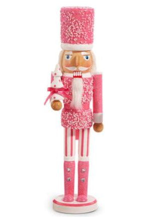 15.5" Pink Nutcracker - Michelle's aDOORable Creations - Holiday Ornaments