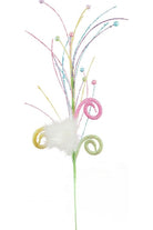 16" Bunny Tail Curly Pick - Michelle's aDOORable Creations - Sprays and Picks