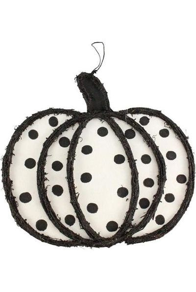 16" Fabric Pumpkin Grapevine Hanger: White - Michelle's aDOORable Creations - Work Wreath Form