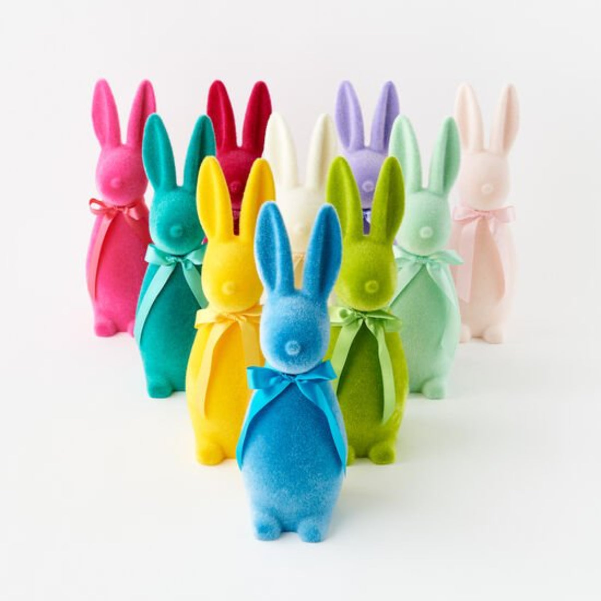 Shop For 16" Flocked Button Nose Bunny (WH0134) at Michelle's aDOORable Creations