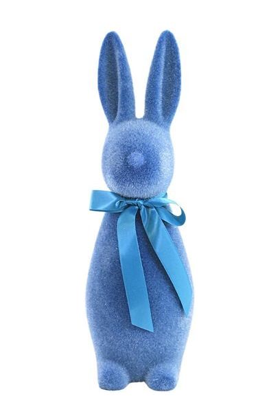 Shop For 16" Flocked Button Nose Bunny (WH0134) at Michelle's aDOORable Creations