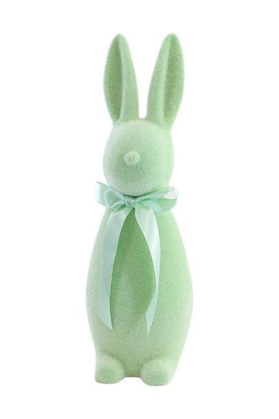 Shop For 16" Flocked Button Nose Bunny (WH0134) at Michelle's aDOORable Creations