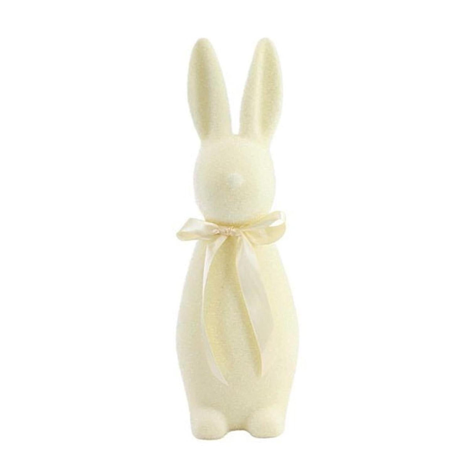 Shop For 16" Flocked Button Nose Bunny (WH0134) at Michelle's aDOORable Creations