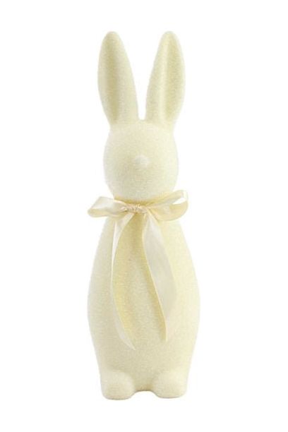 Shop For 16" Flocked Button Nose Bunny (WH0134) at Michelle's aDOORable Creations