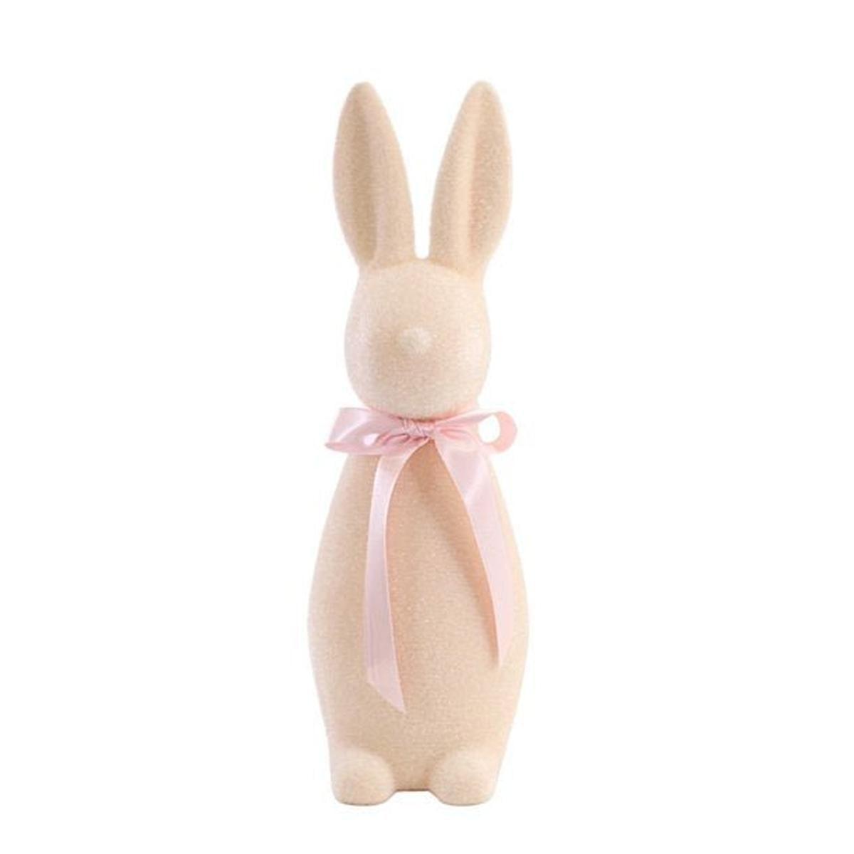 Shop For 16" Flocked Button Nose Bunny (WH0134) at Michelle's aDOORable Creations