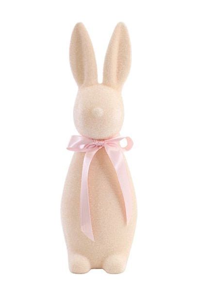 Shop For 16" Flocked Button Nose Bunny (WH0134) at Michelle's aDOORable Creations