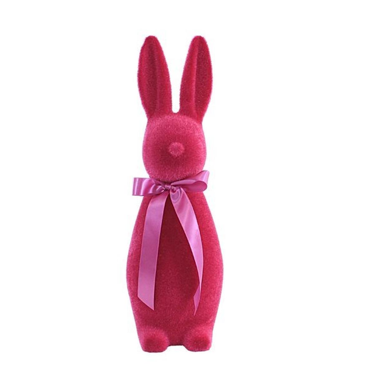 Shop For 16" Flocked Button Nose Bunny (WH0134) at Michelle's aDOORable Creations