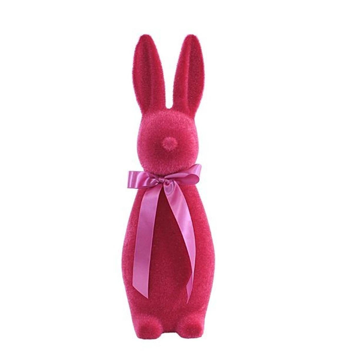Shop For 16" Flocked Button Nose Bunny (WH0134) at Michelle's aDOORable Creations