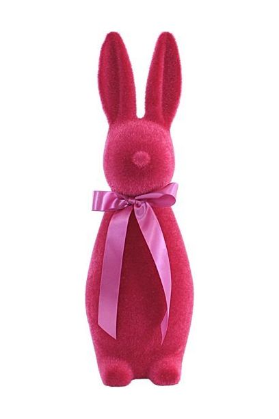 Shop For 16" Flocked Button Nose Bunny (WH0134) at Michelle's aDOORable Creations