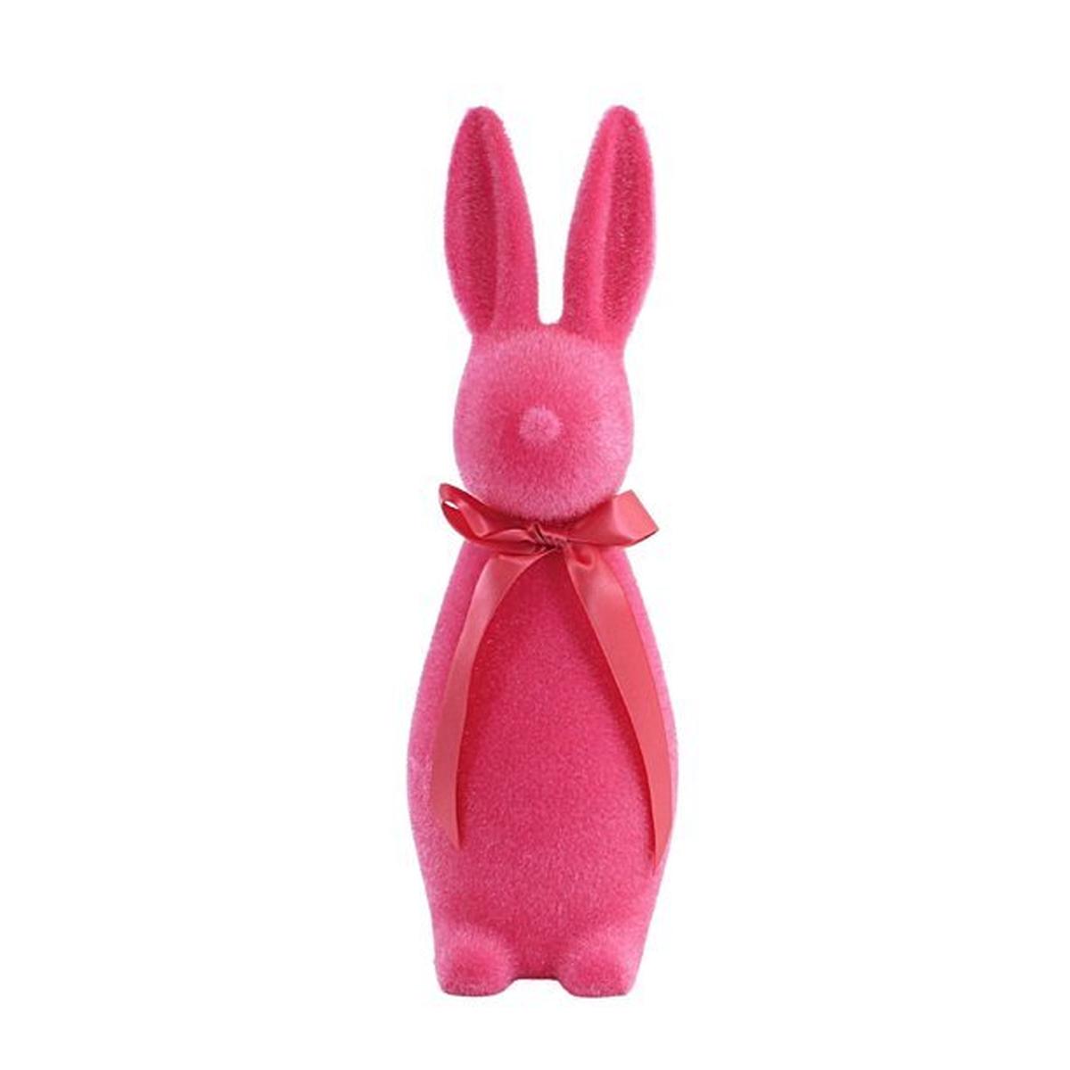 Shop For 16" Flocked Button Nose Bunny (WH0134) at Michelle's aDOORable Creations