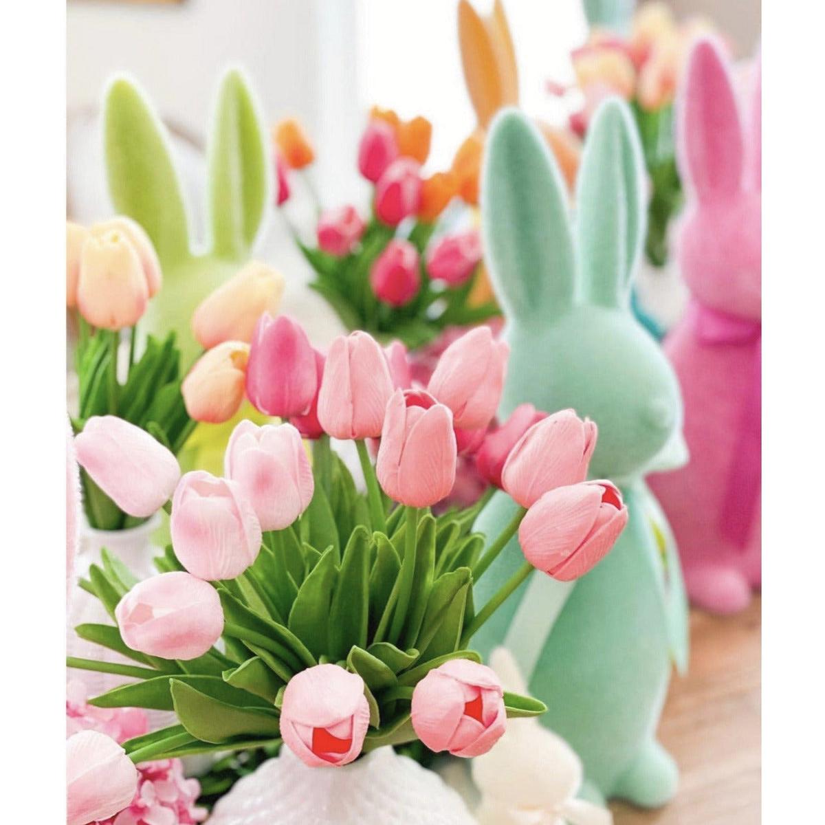 Shop For 16" Flocked Button Nose Bunny (WH0139) at Michelle's aDOORable Creations