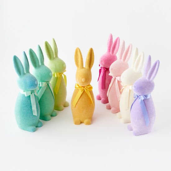 Shop For 16" Flocked Button Nose Bunny (WH0139) at Michelle's aDOORable Creations