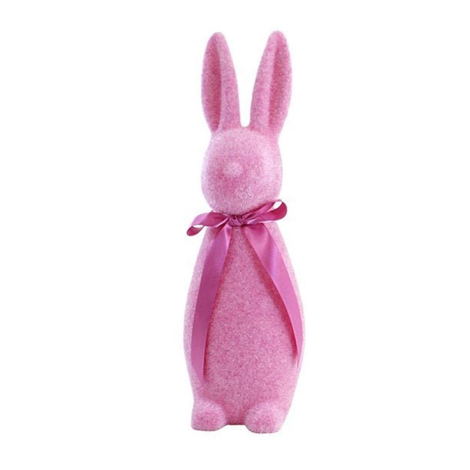 Shop For 16" Flocked Button Nose Bunny (WH0139) at Michelle's aDOORable Creations