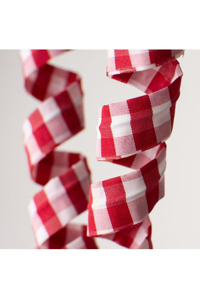 Shop For 16" Gingham Curly Pick: Red & White 74185RD