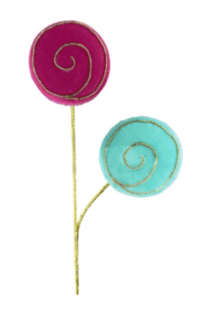 16" Macaroon Pick: Pink/Blue - Michelle's aDOORable Creations - Sprays and Picks