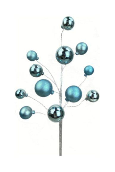 16" Ornament Ball Pick: Blue - Michelle's aDOORable Creations - Sprays and Picks