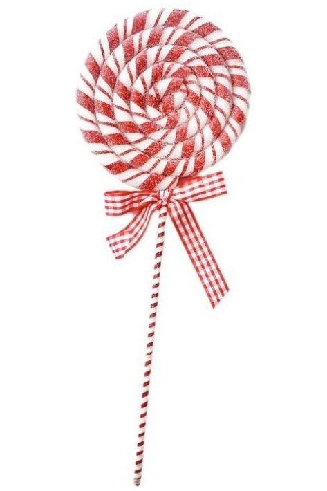 Shop For 16" Peppermint Stripe Lollipop Pick at Michelle's aDOORable Creations