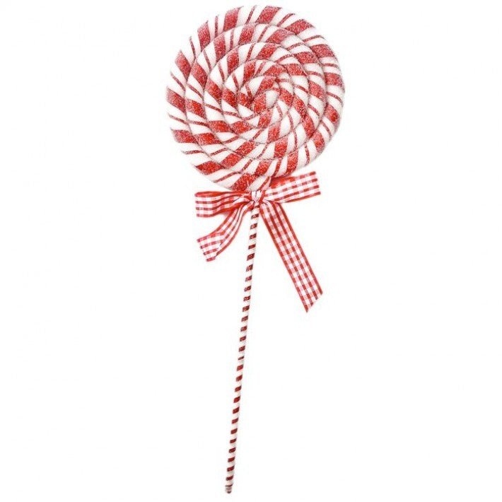 Shop For 16" Peppermint Stripe Lollipop Pick at Michelle's aDOORable Creations