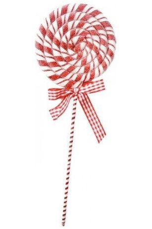 16" Peppermint Stripe Lollipop Pick - Michelle's aDOORable Creations - Holiday Ornaments