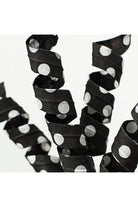 16" Polka Dot Curly Pick: Black & White - Michelle's aDOORable Creations - Sprays and Picks