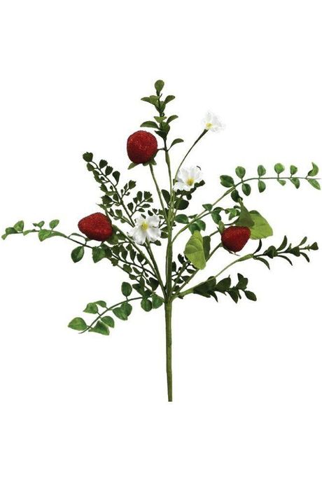 Shop For 16" Strawberry & Fern Pick at Michelle's aDOORable Creations