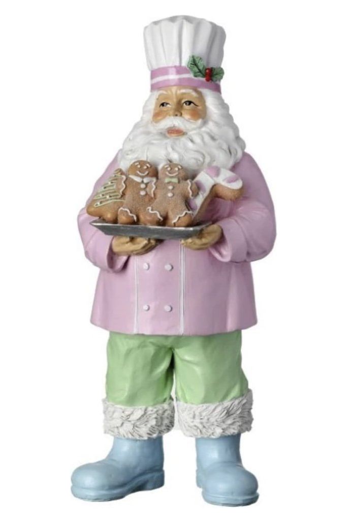 16.6" Resin Pastel Gingerbread Chef - Michelle's aDOORable Creations - Holiday Ornaments