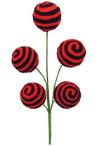 Shop For 17" Chenille Ball Pick: Red & Black 62491RDBK