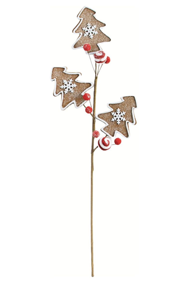 17" Christmas Tree Cookie Spray: Peppermint - Michelle's aDOORable Creations - Sprays and Picks