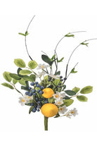17" Flowering Lemon and Blueberry Pick - Michelle's aDOORable Creations - Sprays and Picks