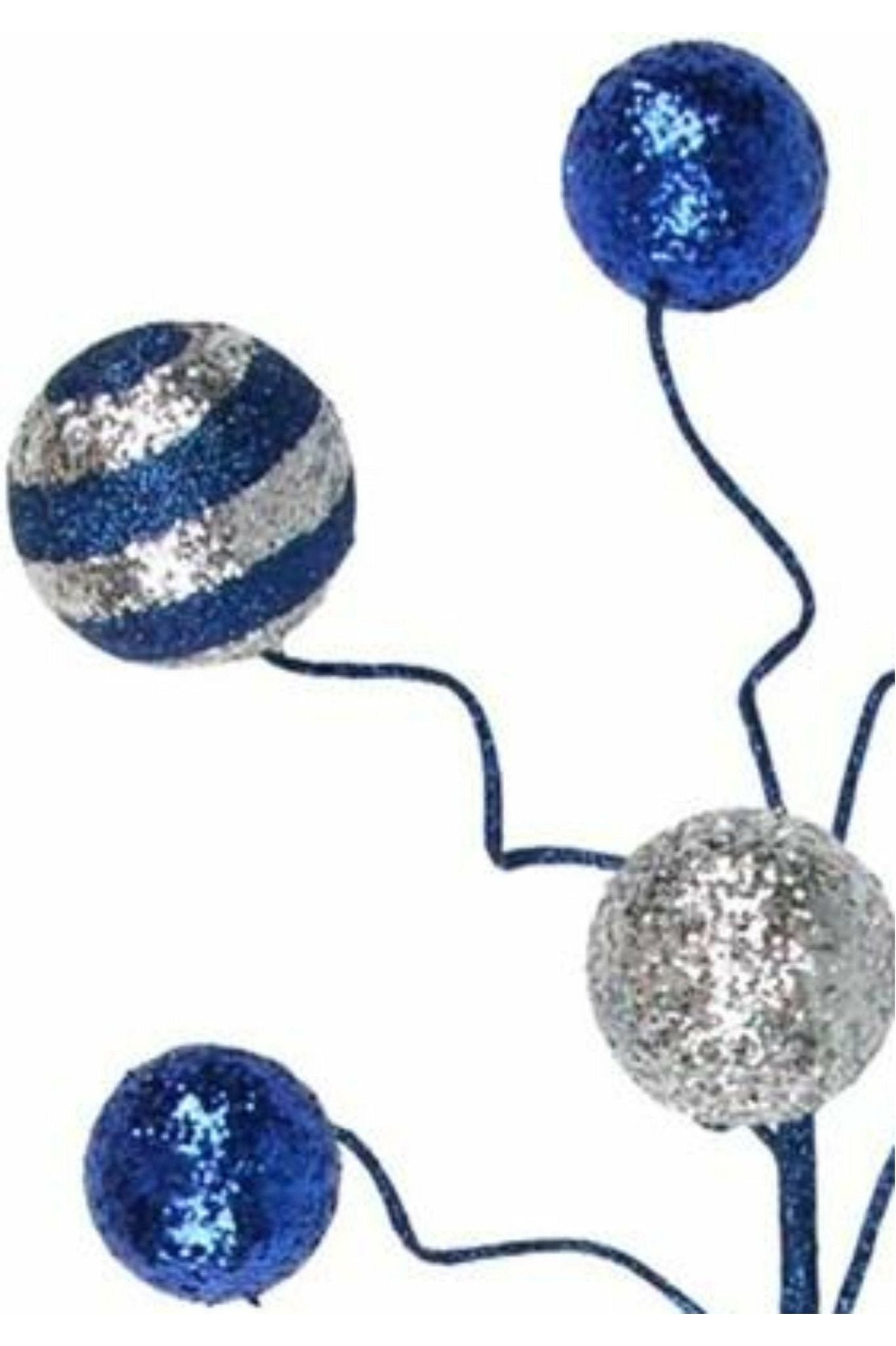 Shop For 17" Glitter Ball Pick: Navy Blue & Silver at Michelle's aDOORable Creations