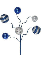 Shop For 17" Glitter Ball Pick: Navy Blue & Silver at Michelle's aDOORable Creations