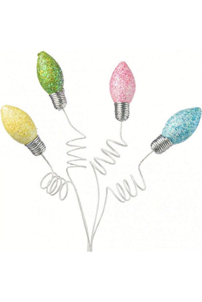 17" Light Bulb Pick: Pastel - Michelle's aDOORable Creations - Sprays and Picks