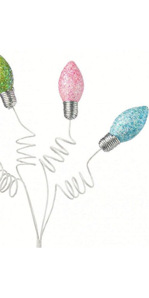 17" Light Bulb Pick: Pastel - Michelle's aDOORable Creations - Sprays and Picks