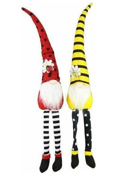 Shop For 17" Plush Sitting Gnomes: Ladybug and Bee (Asst 2) at Michelle's aDOORable Creations