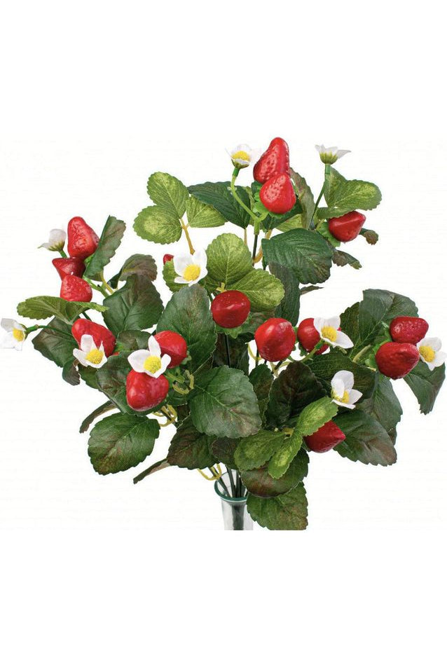 17" Strawberry Bush - Michelle's aDOORable Creations - Sprays and Picks