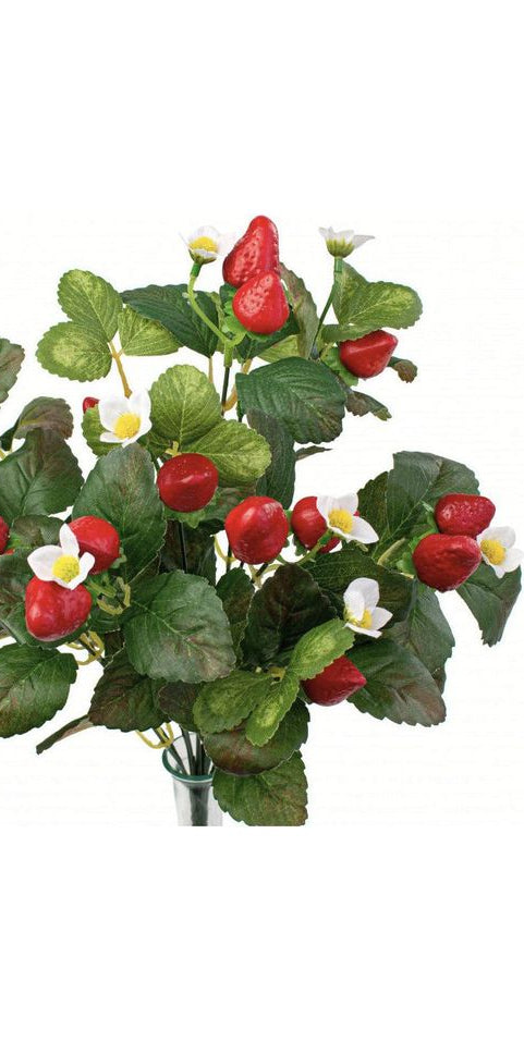17" Strawberry Bush - Michelle's aDOORable Creations - Sprays and Picks