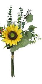 17" Sunflower/Eucalyptus Bouquet - Michelle's aDOORable Creations - Sprays and Picks