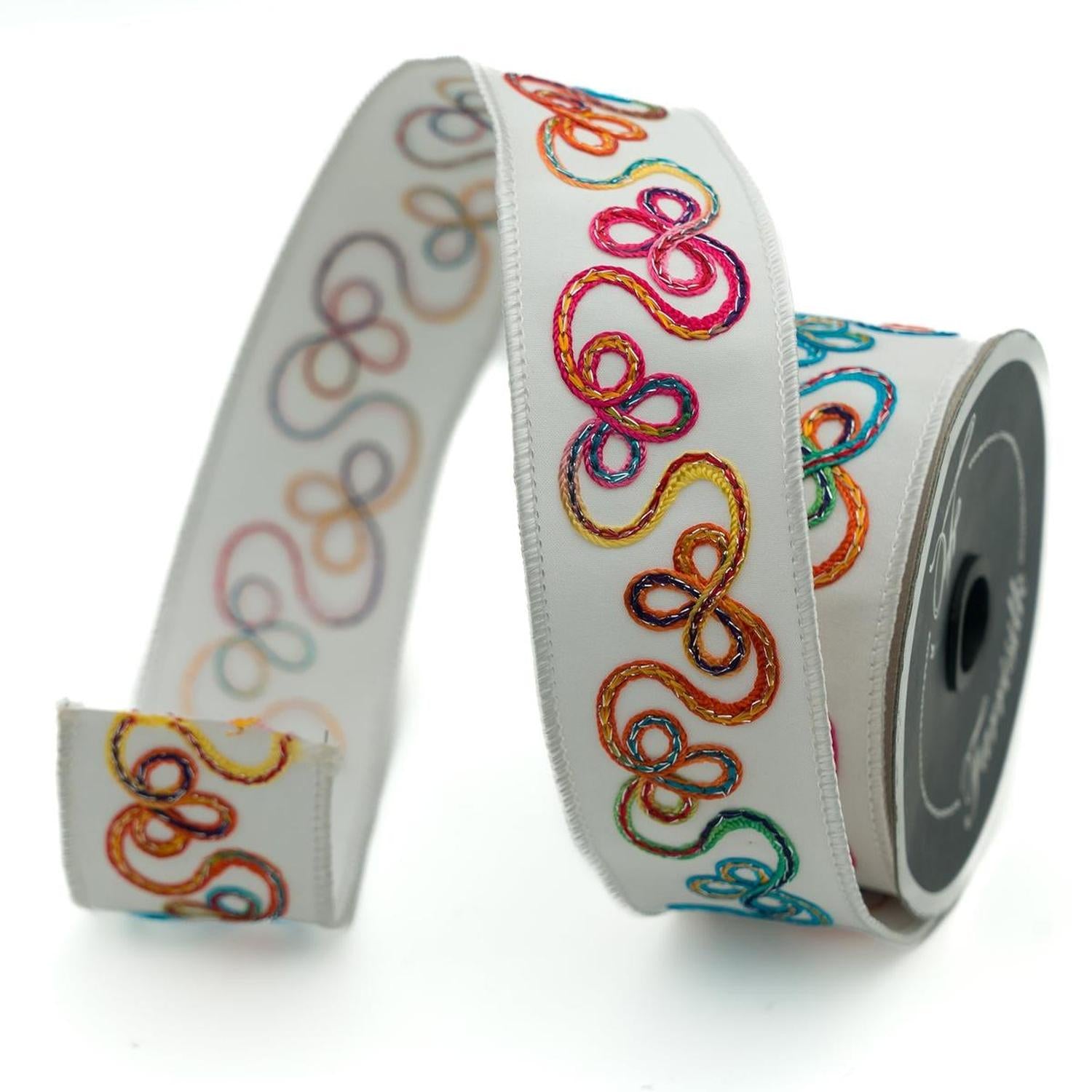 1.75" Whimsy Ribbon: White (10 Yards)