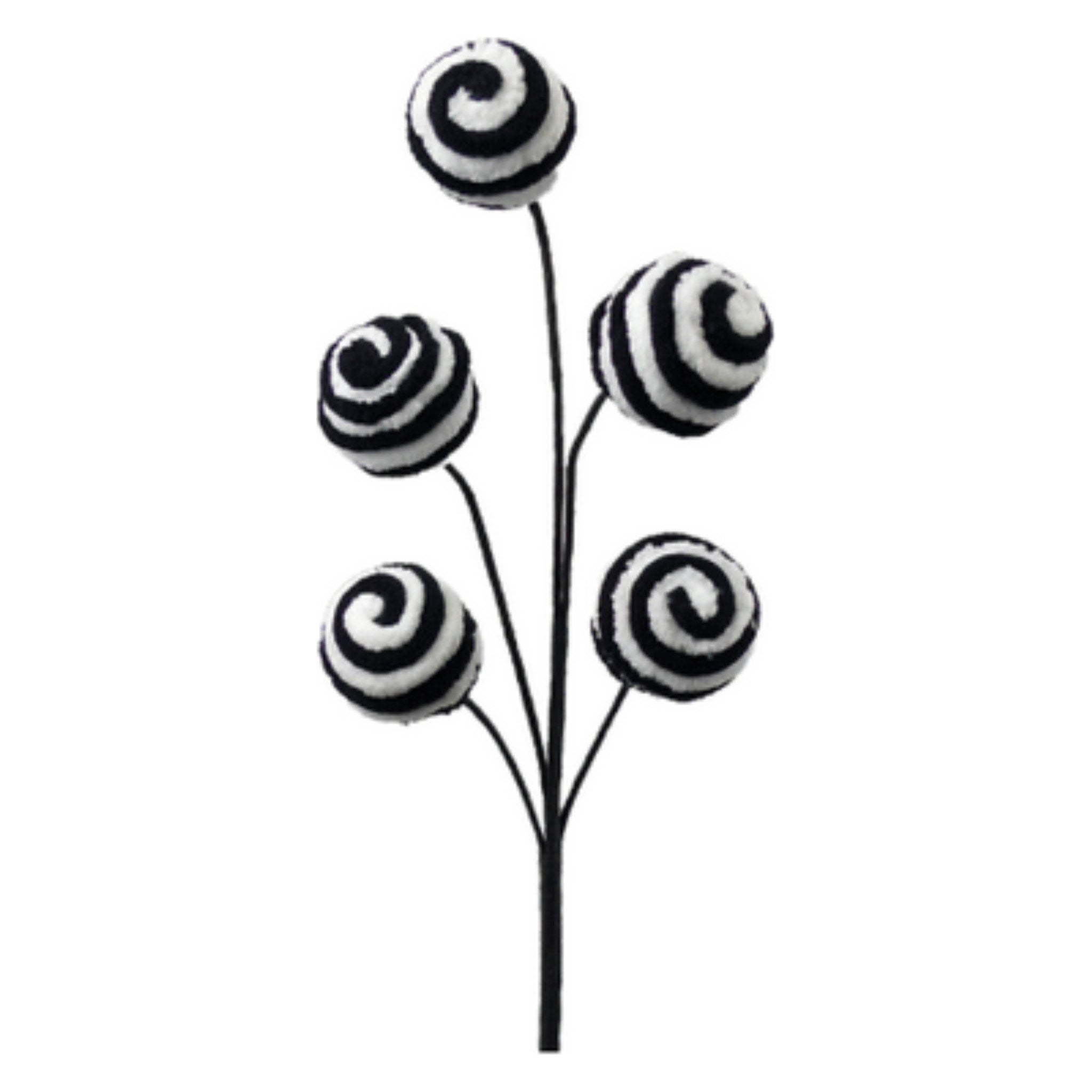 Shop For 18" Black & White Twirl Ball Pick at Michelle's aDOORable Creations