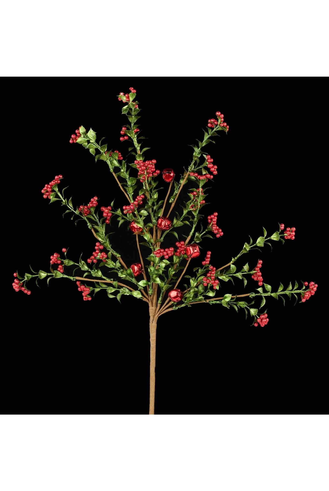 Shop For 18" Jingle Bell Berry Leaf Spray: Red/Green XX873106