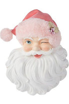18" Santa Face with Pink Hat Wall Art - Michelle's aDOORable Creations - Holiday Ornaments