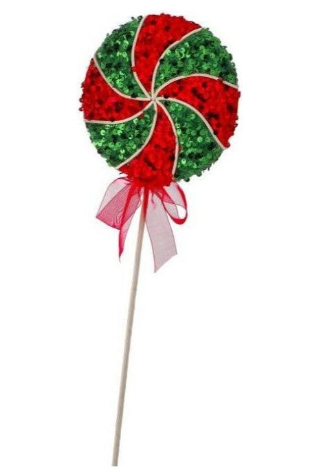 Shop For 18" Sequin Swirl Peppermint Lollipop: Red/Green MTX73545RDGW