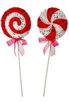 Shop For 18" Sequin Swirl Peppermint Lollipop: Red/Silver MTX73545RSW