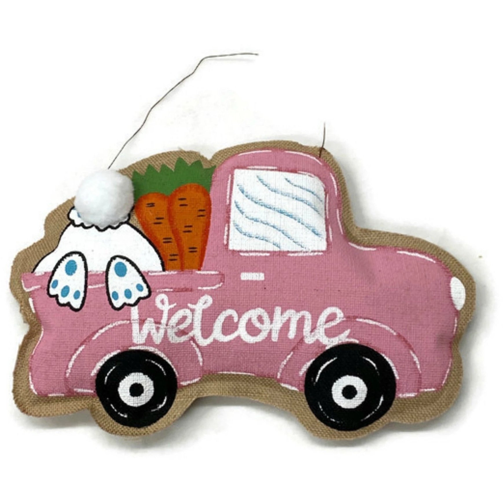 Shop For 18" Welcome Burlap Easter Door Hanger: Pink at Michelle's aDOORable Creations