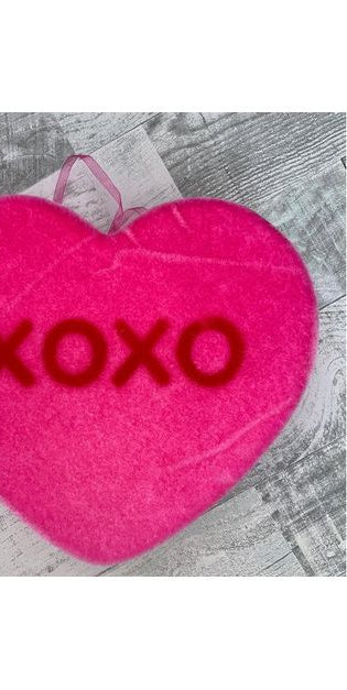 180 Degrees 12" Flocked Conversation Hearts (Assorted) - Michelle's aDOORable Creations - Holiday Ornaments