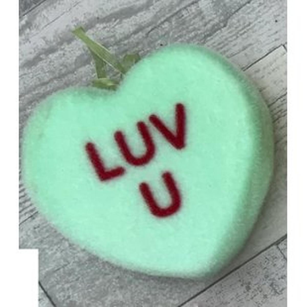 Shop For 180 Degrees 6" Flocked Conversation Hearts (Assorted) at Michelle's aDOORable Creations