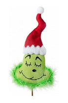 19" Plush Green Monster Head - Michelle's aDOORable Creations - Wreath Enhancement